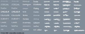 Railtec 4mm-1362 4mm Handwritten chalk destinations: Scotland