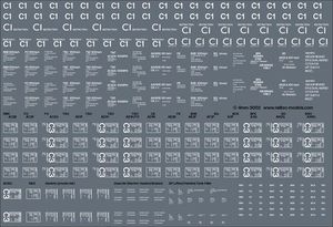 Railtec 4mm-3002 4mm Coach detail pack B (data panels / Lifted / etc)