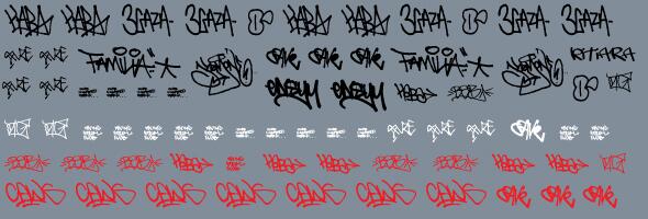RAILTEC 4mm-8958 Graffiti: tags pack #8