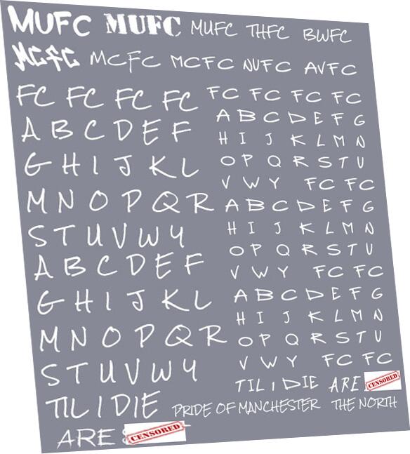 Railtec 4mm-8975 Football graffiti pack A