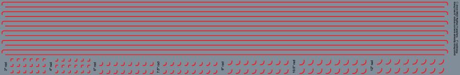 Railtec 4mm-9521 Red Lining (0.33 mm thick)
