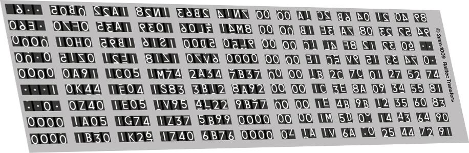 RAILTEC 2mm-1009 BR loco headcodes pack B
