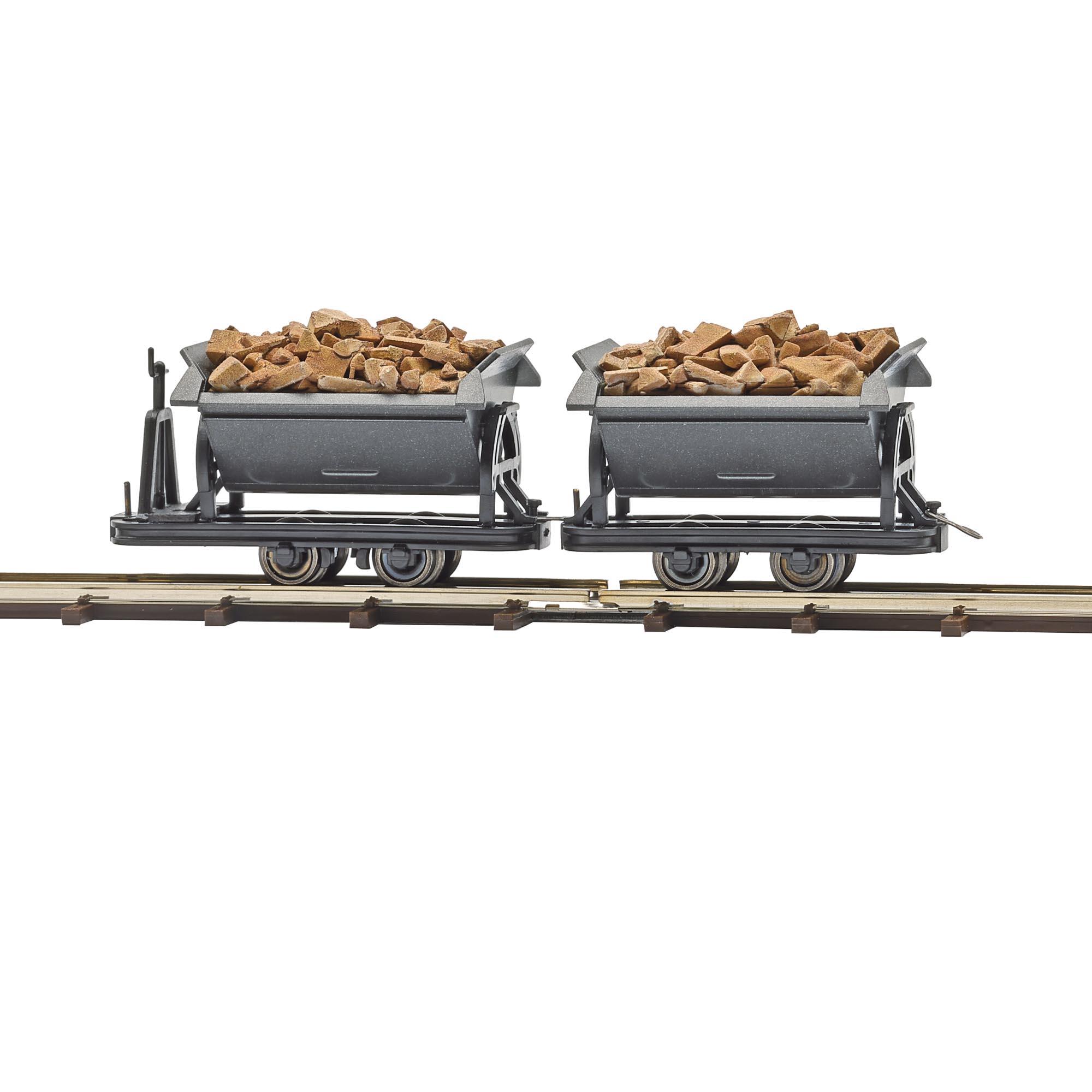 Busch 12263 Tipping wagons with split timber H0