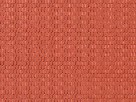Auhagen 52216 2 Red Roof Tiles Decorative Plastic Sheets