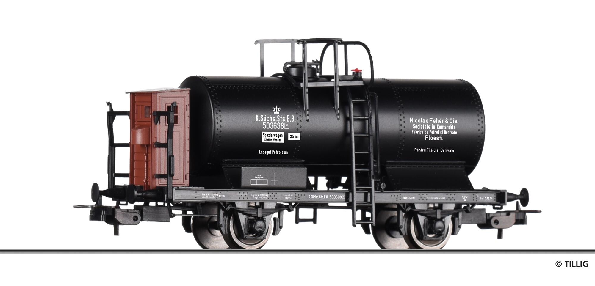 TILLIG 77066 Tank car of the K.Sächs.Sts.E.B.