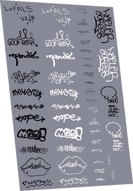 RAILTEC 4mm-8959 Graffiti: tags pack #9