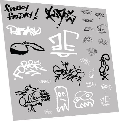 RAILTEC 7-8954 Graffiti: tags pack #4