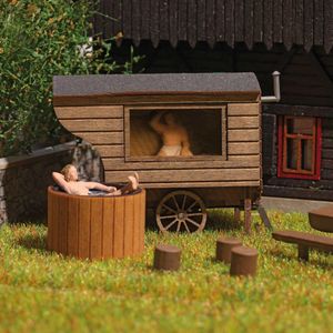 Busch 1870 Shepherd’s wagon sauna H0