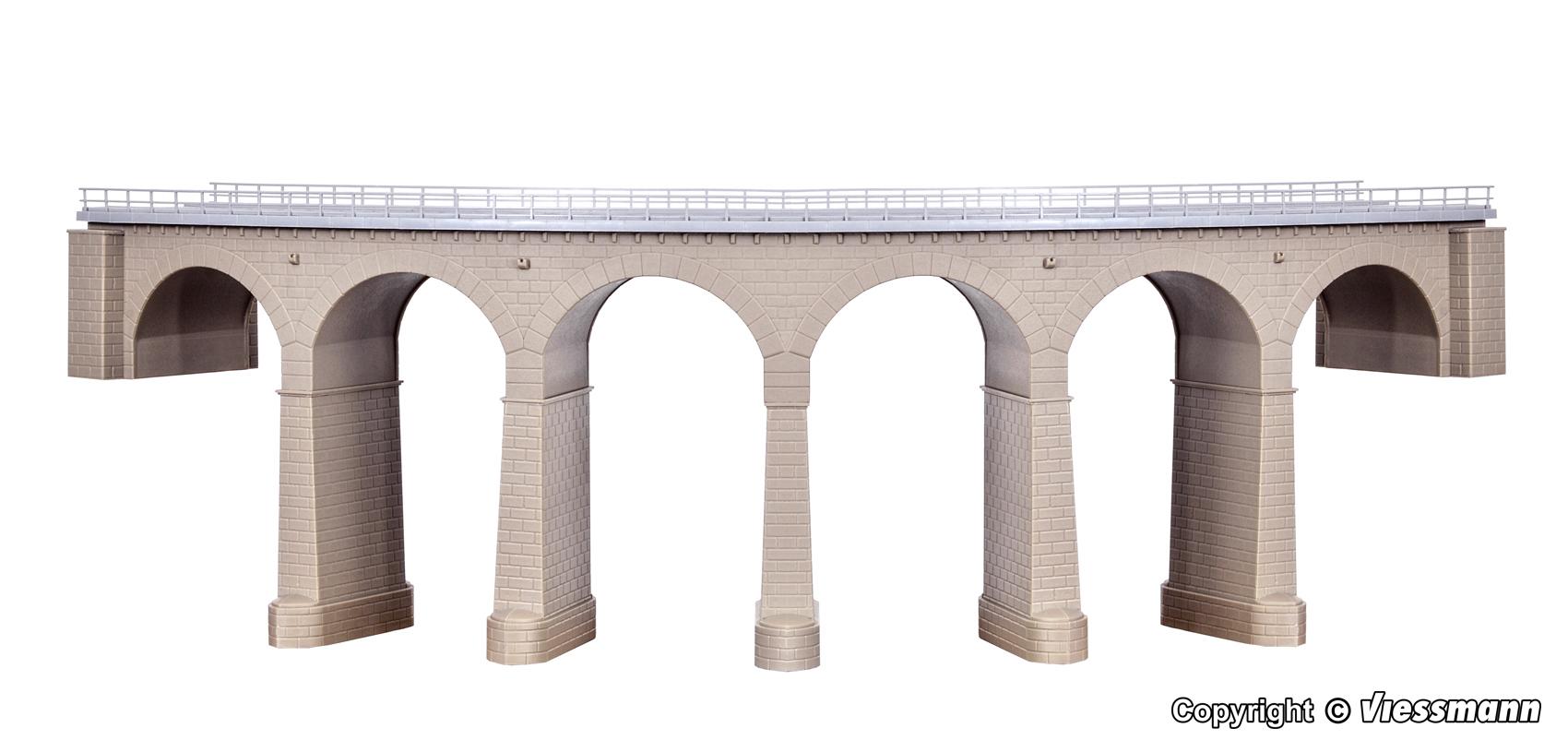 Kibri 39725 Single track viaduct with curved icebreaker pillars