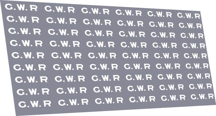 Railtec 4mm-4210 4mm 5.5" GWR white lettering