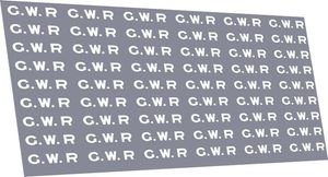 Railtec 4mm-4210 4mm 5.5" GWR white lettering