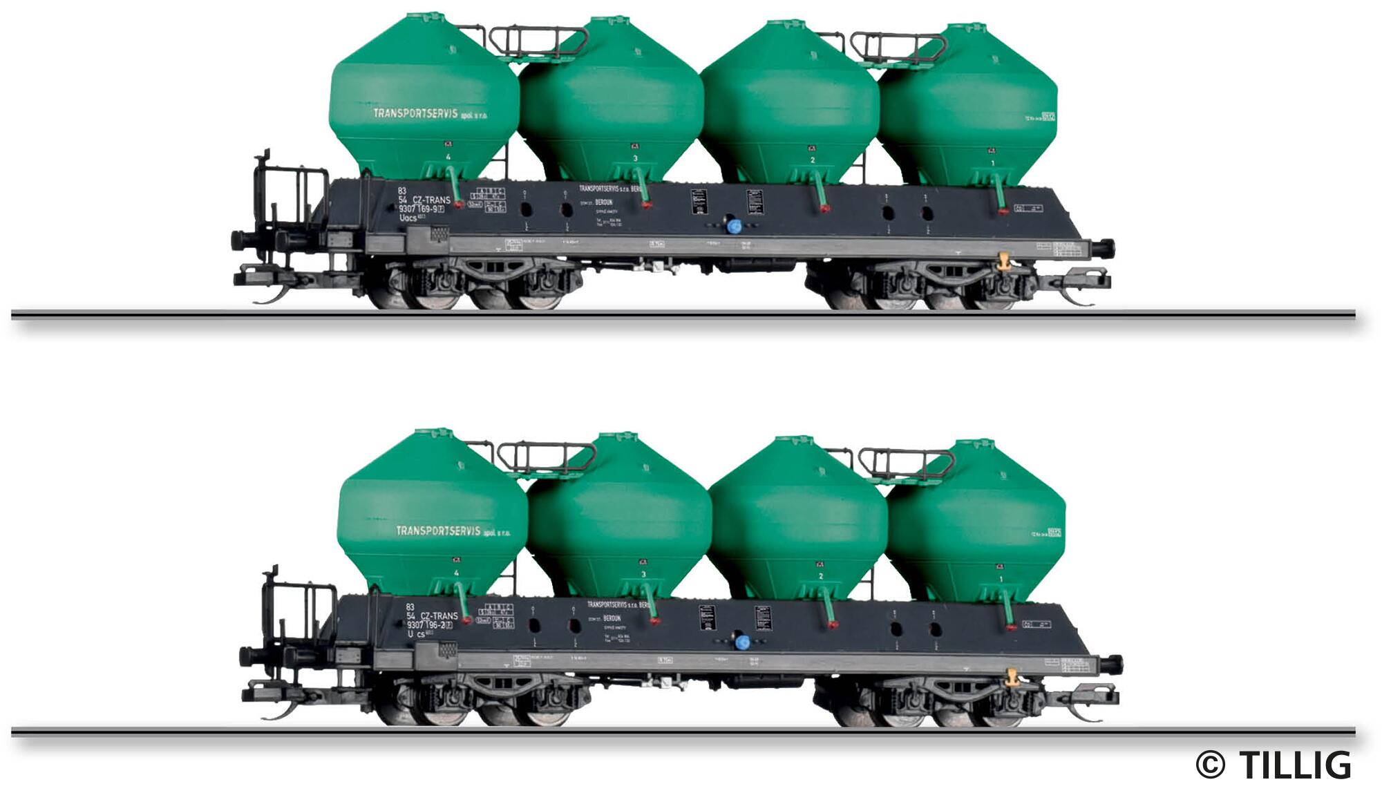 TILLIG 01116 Freight car set of the Transportservice s.r.o. Beroun