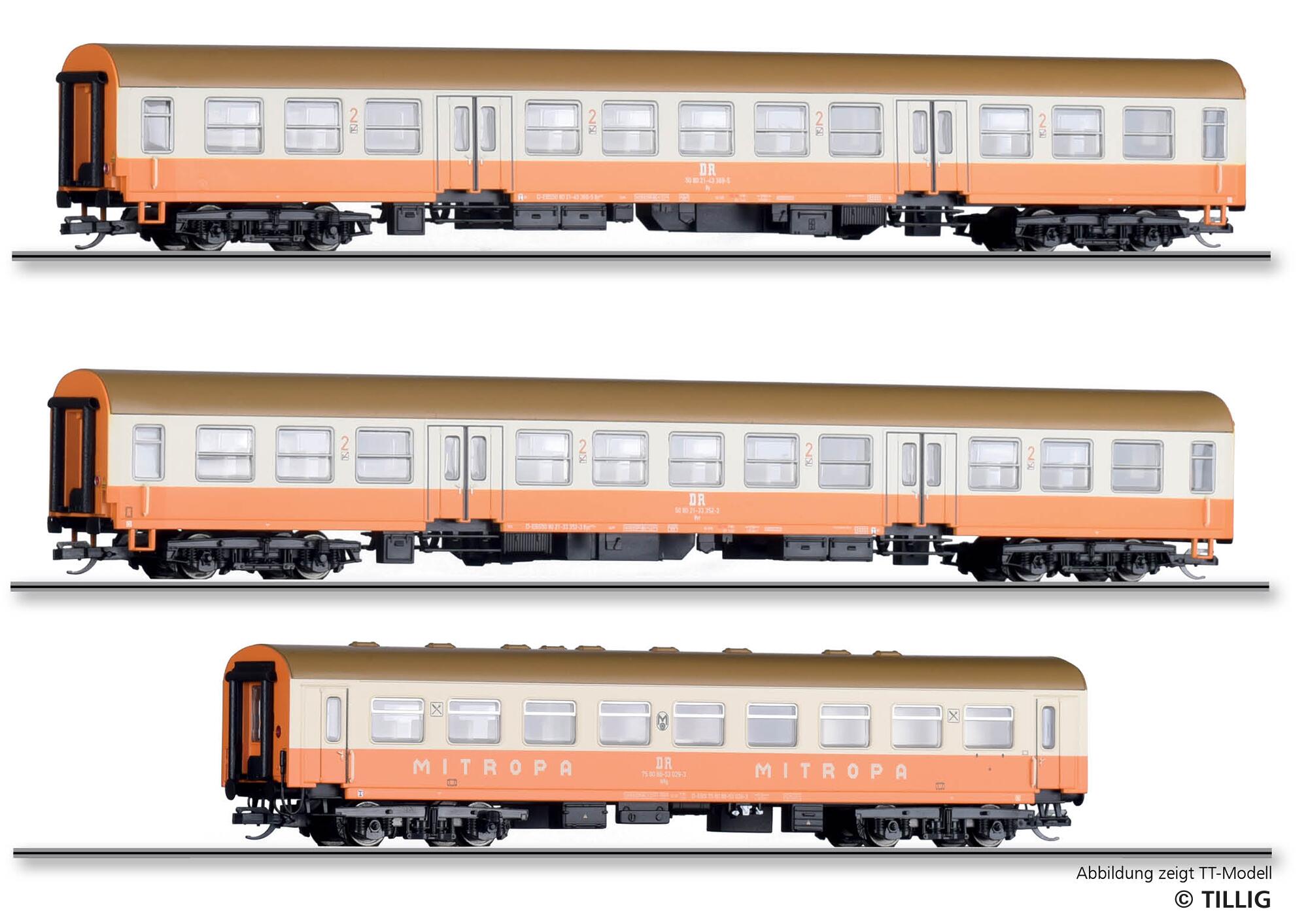 TILLIG 70061 Passenger coach set “Museums-Städteexpress Erfurter Bahnservice GmbH”