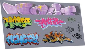 RAILTEC 4mm-8911 Graffiti: artistic L (suits larger wagons)