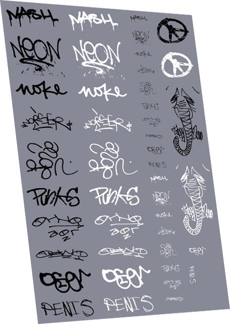 RAILTEC 4mm-8960 Graffiti: tags pack #10