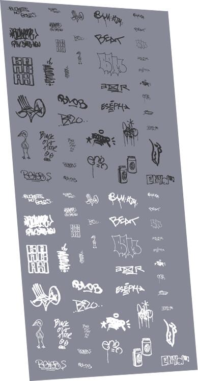 RAILTEC 2mm-8951 Graffiti: tags pack #1
