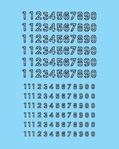 Die Waffenkammer DED007 Numeral Set 3 (Stencil Black)