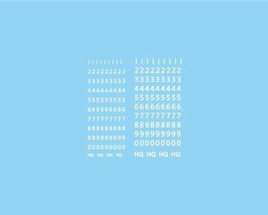 Die Waffenkammer GBD006 British Numerals(White)