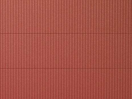 Auhagen 52230 2 Red Corrugated Iron Decorative Plastic Sheets