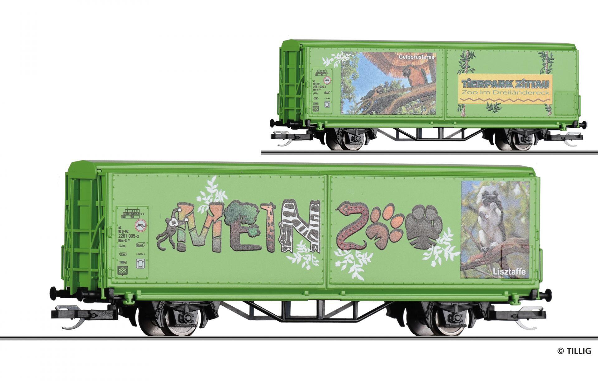 Tillig 14853 START-Sliding wall box car Mein Zoo