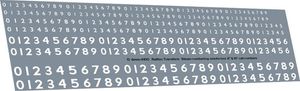 Railtec 4mm-4100 4mm Steam numbering (white) - 4"/5" smokebox, 8"/10" numbers