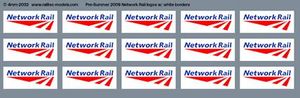 Railtec 4mm-2032 Network Rail logos - white border (for MPV etc)