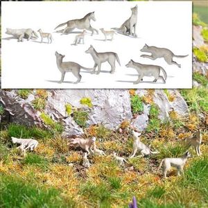 Busch 1193 10 Wolves in various poses
