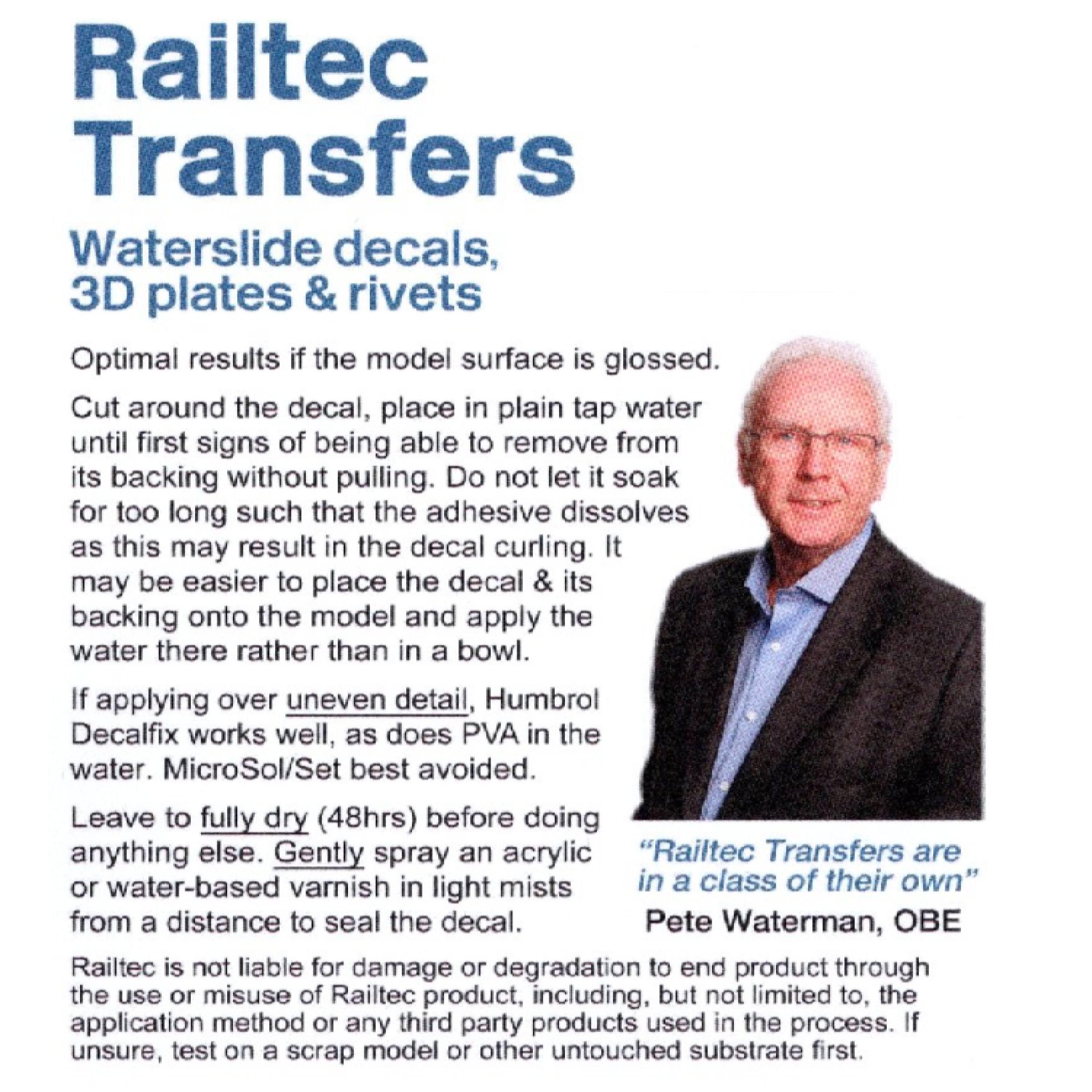 Waterslide Transfers For HO OO Scale OO Gauge Waterslide Decal Sheets – Letters, Numbers & Symbols For Model Railways Decals Letters - Foto 9