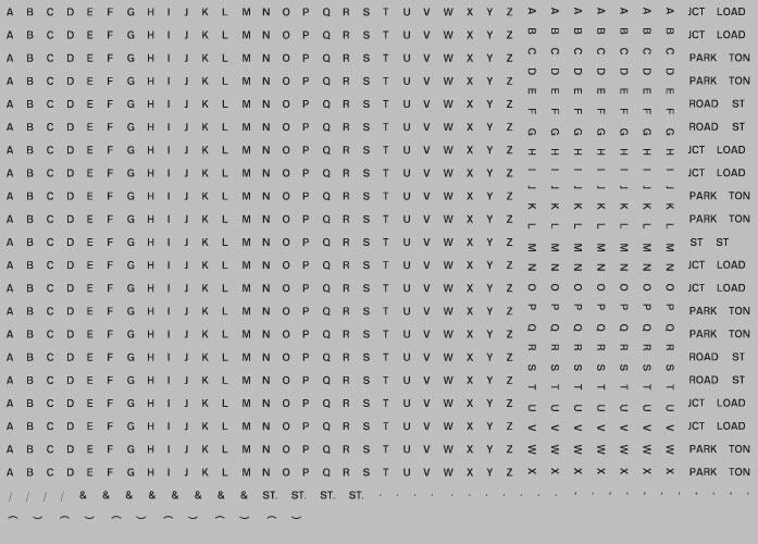 RAILTEC all-0043 Alphabet sheet: black BR lettering (1mm high)