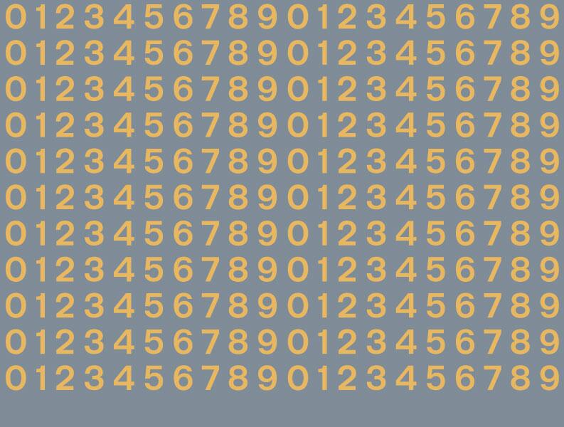 RAILTEC All-0192 Numeric sheet: old gold BR numbering (4mm high)