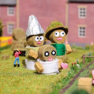 Busch 1281 Straw bale figures H0