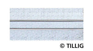 Tillig 87011 Straight tracks paving stones 1056 mm (1 track)