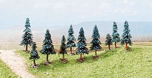 Busch 6509 10 Spruce Trees