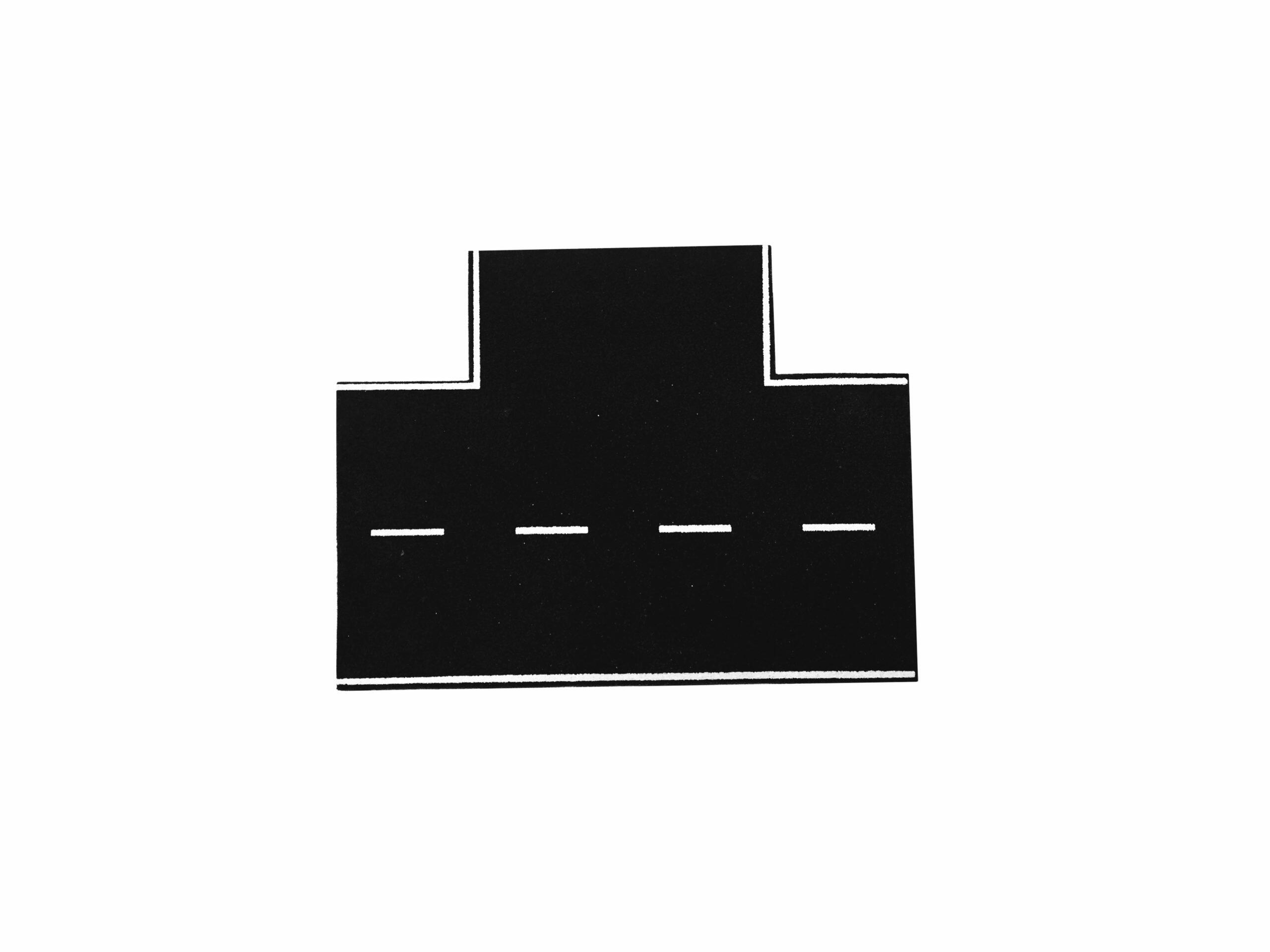 Vollmer 48291 H0 Street plate asphalt of Stone Art with groovefor magnetic tape, 90° intersection