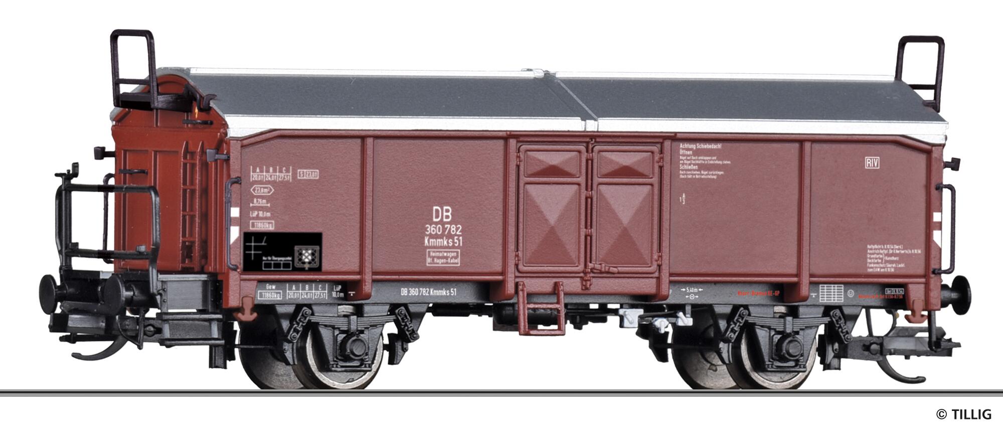 TILLIG 17680 Sliding roof car of the DB