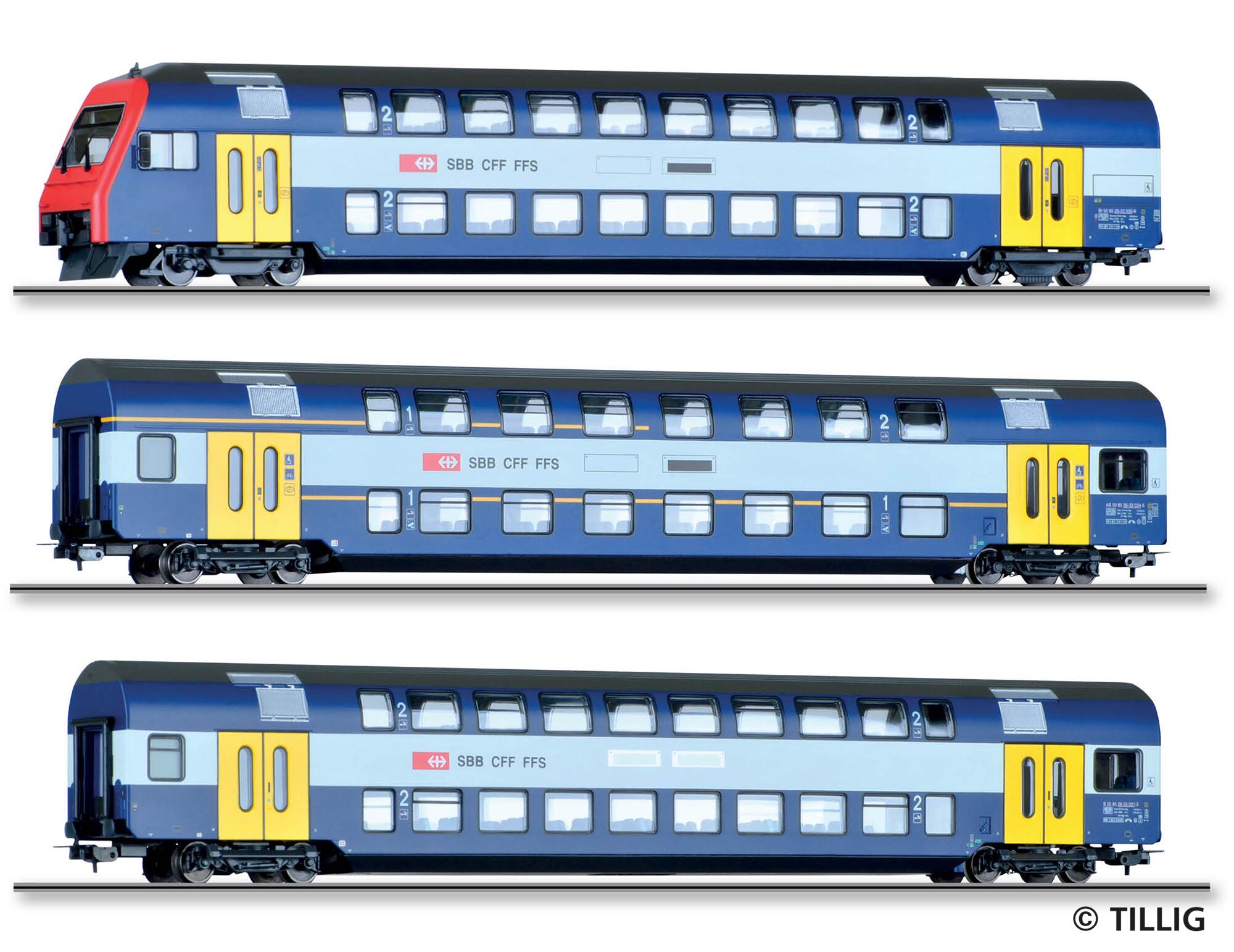 TILLIG 70065 Passenger coach set of the SBB