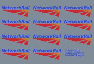 Railtec 4mm-2033 Network Rail logos: post 2009 (small standard size)
