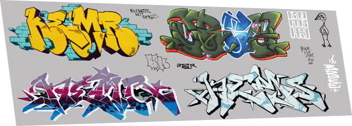 RAILTEC 7-8902 Graffiti: artistic B (suits larger wagons)