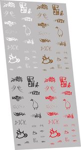 RAILTEC 2mm-8953 Graffiti: tags pack #3