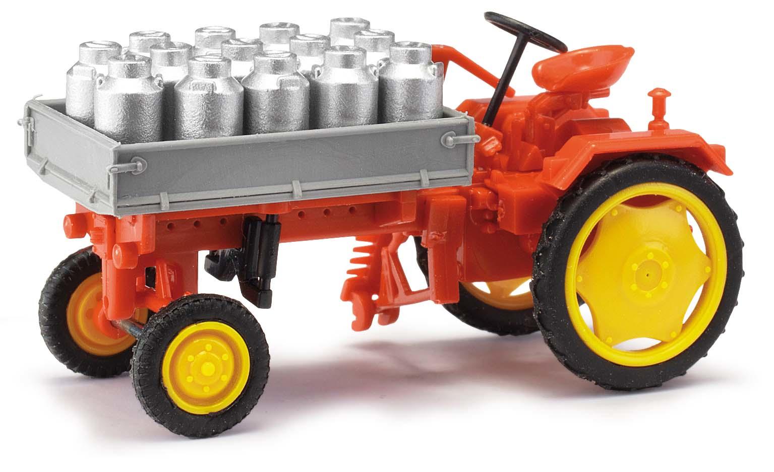 Busch 210005001 Tractor with trailer carrying milk