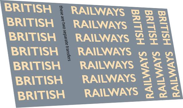 Railtec 4mm-4102 4mm BRITISH RAILWAYS 8 inch text branding: steam locos
