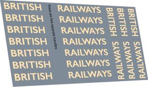 Railtec 4mm-4102 4mm BRITISH RAILWAYS 8 inch text branding: steam locos