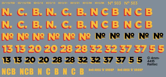 Railtec 4mm-4415 4mm NCB locos: generic numbering