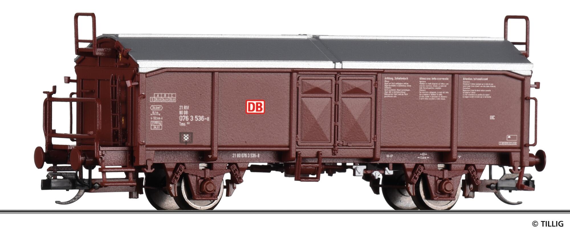 TILLIG 17681 Sliding roof car of the DB