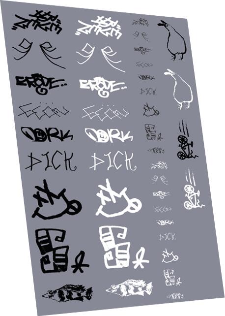 RAILTEC 4mm-8953 Graffiti: tags pack #3