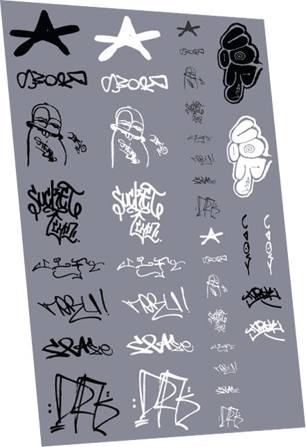 RAILTEC 4mm-8964 Graffiti: tags pack #14