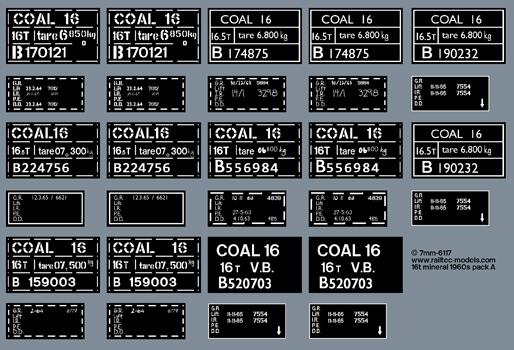 RAILTEC 7-6117 16t mineral 1960s pack A