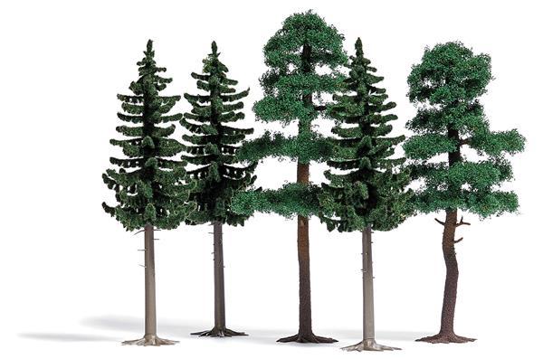 Busch 6149 3 spruce and 2 pine trees