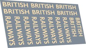 Railtec 4mm-4103 4mm BRITISH RAILWAYS 9 inch text branding: steam locos