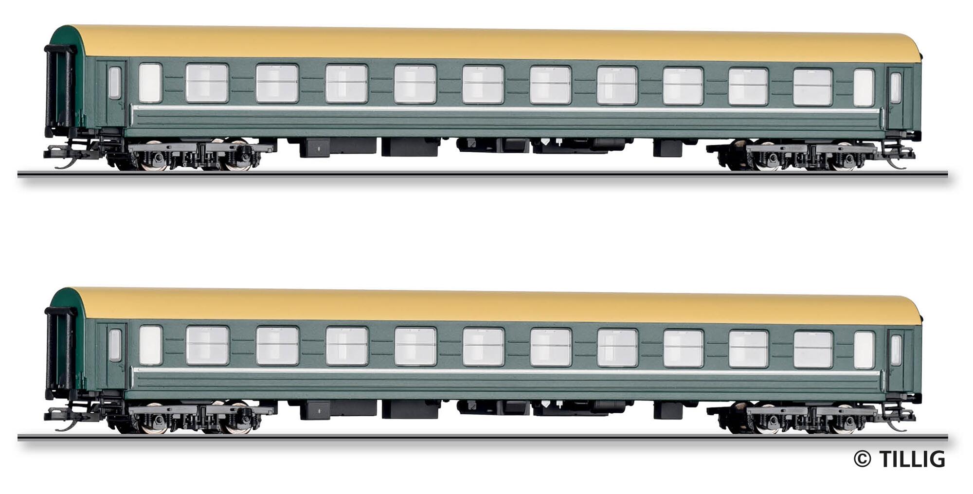 TILLIG 01095 Passenger coach set “D 118 Leipzig-Köln” of the DR